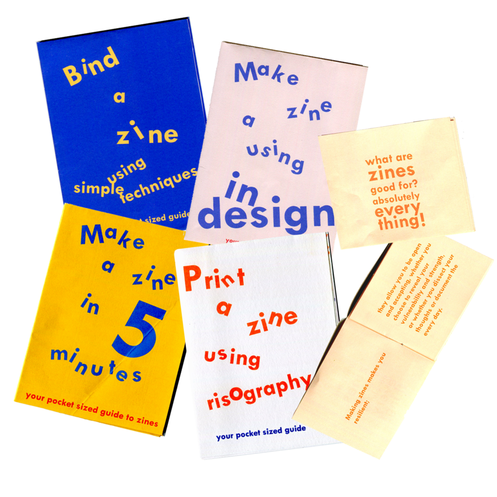 ✄ Helpful things: Zine Making Kits You can now grab these tiny but equally vital tools to get you started on your own self publishing adventure. Perfect for pockets, taking to workshops or using in zine club. Buy here .